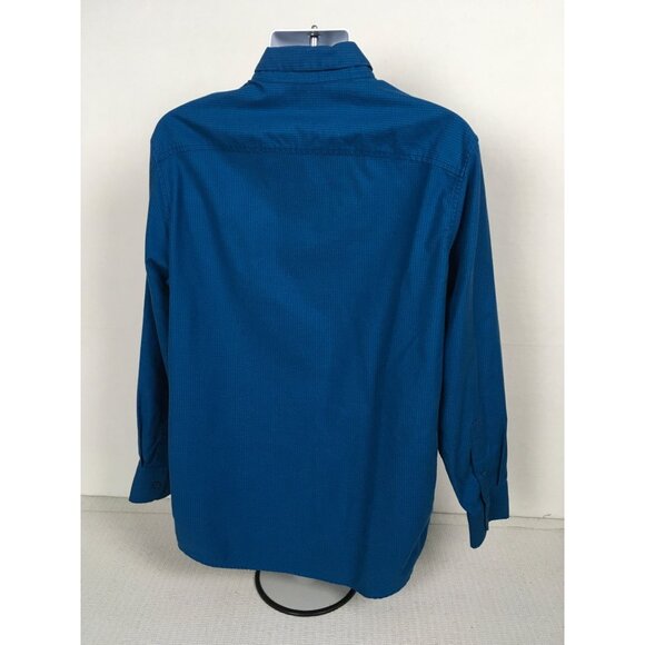 Inc Mens Shirt Size XL Blue w Tiny White Dots Button Up Long Sleeves No Pockets - Picture 4 of 13